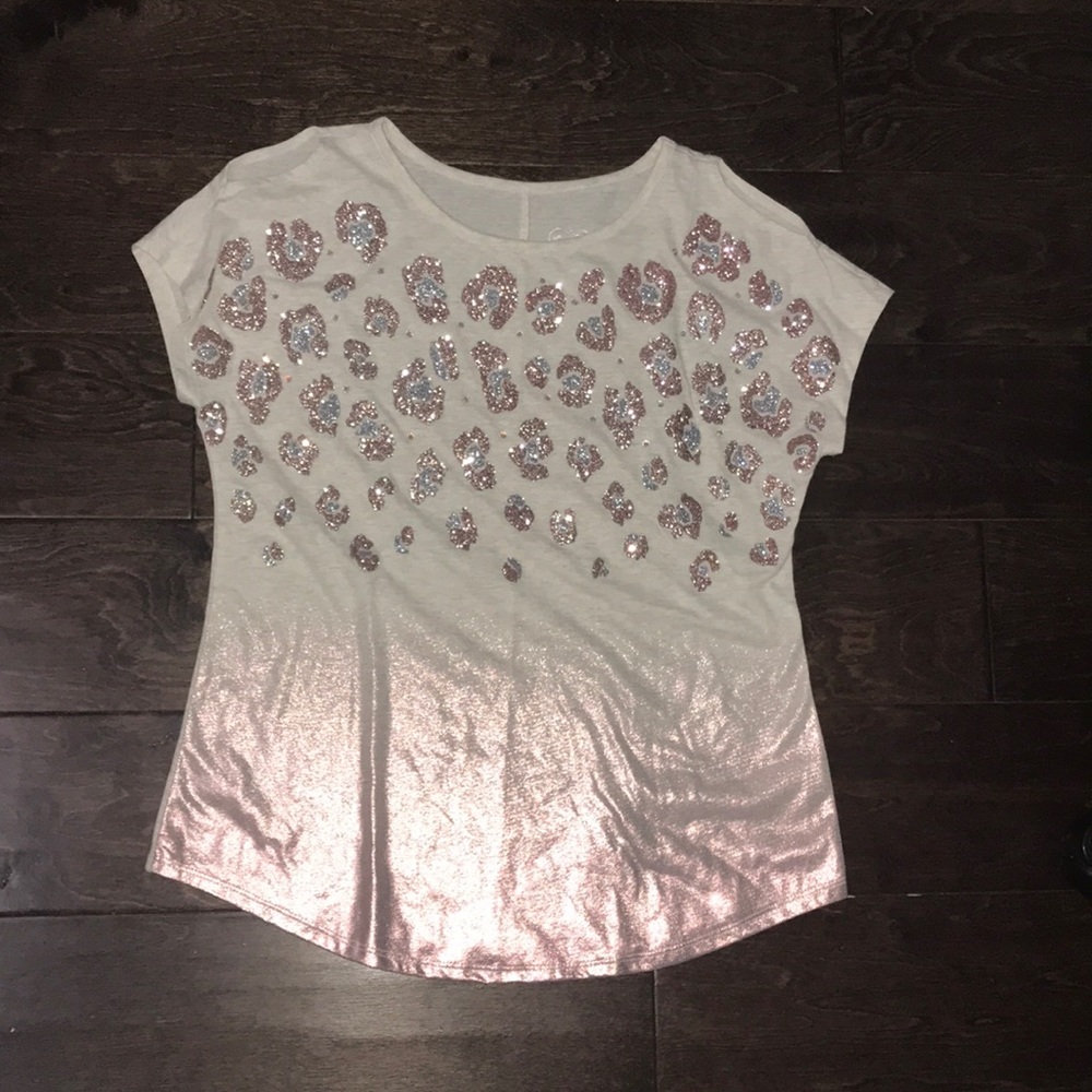 beautiful pink sparkly shirt/ used once
